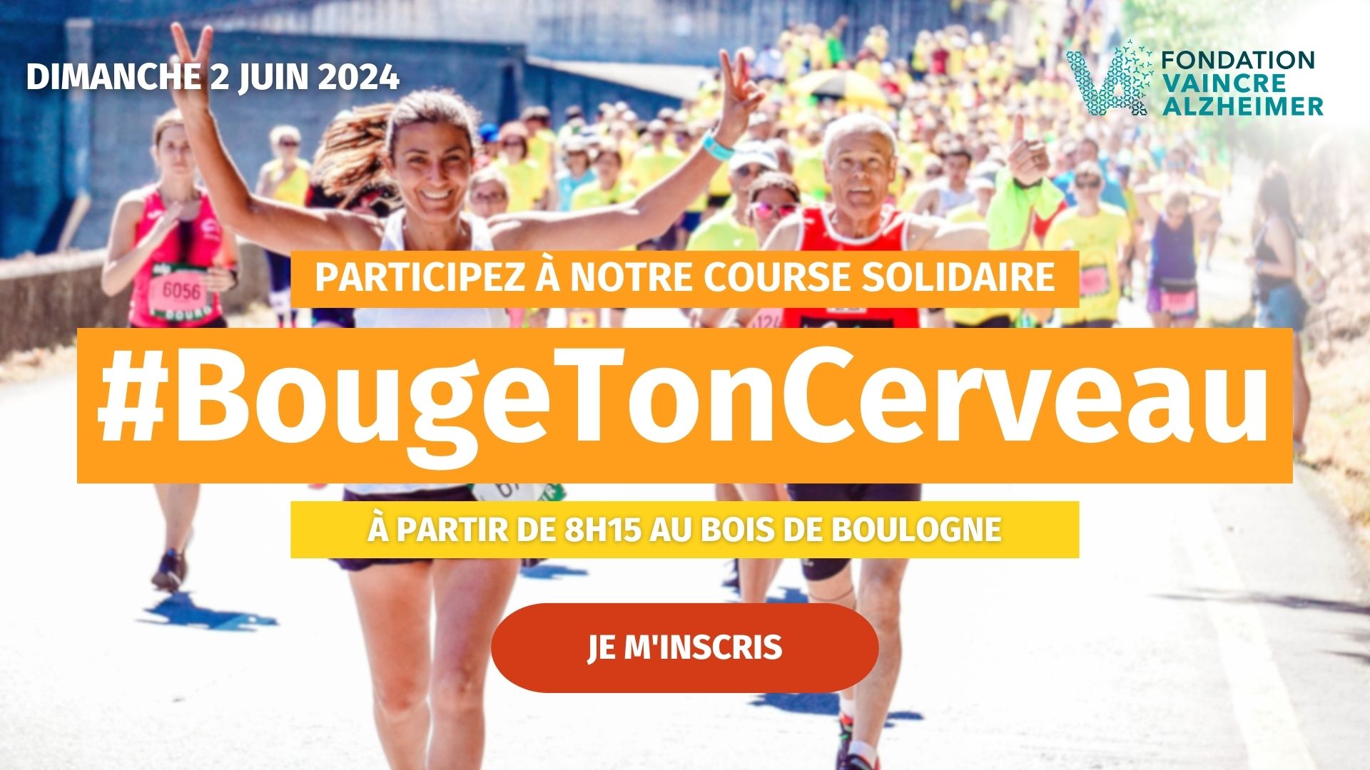 Venez participer à la course solidaire #BougeTonCerveau 2024 le 2 juin à Paris !